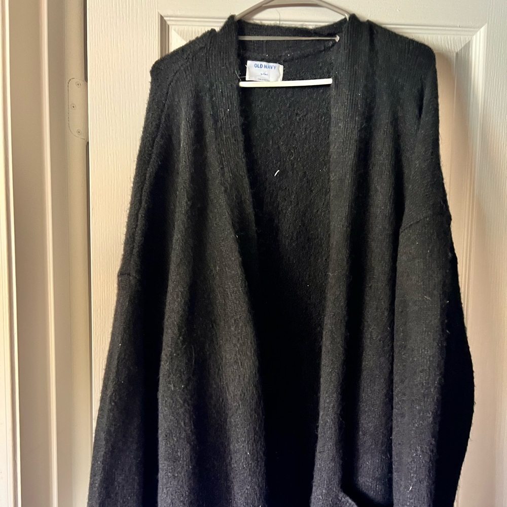 Black long cardigan